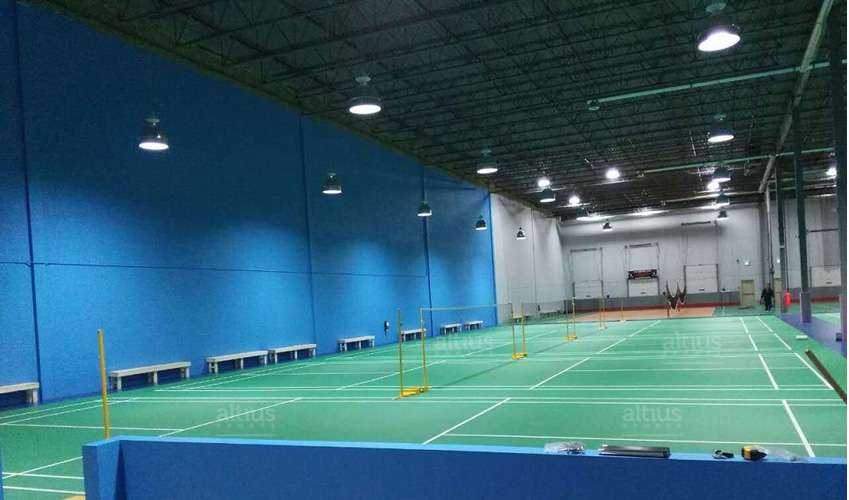 manufacturing of a large badminton court