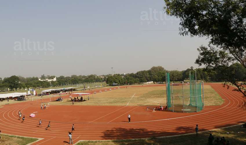 athletic track construction for stadiums